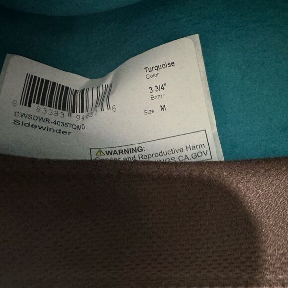 Charlie 1 Horse Turquoise White Sands Felt Hat size M - Picture 8 of 12